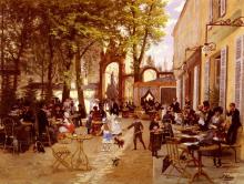 Léon Joseph VOIRIN  "Le café Le Glacier à Nancy"