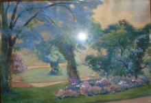 Alfred LEVY  "Le parc de la Pépinière à Nancy"