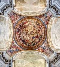 Pierre DUMONT        :  Coupole de la primatiale de Nancy par Claude Jacquart, corniche par Pierre Dumont.