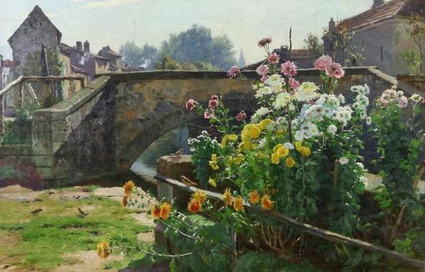 O_RENAUDIN - Massifs_de_fleurs_près_d'un_vieux_pont.jpg