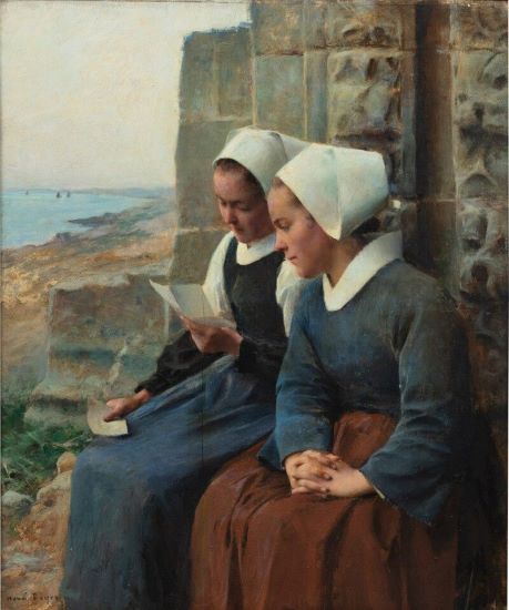 O_ROYER - Deux bretonnes lisant une lettre.jpg