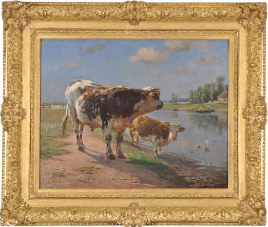 O_BARILLOT - Bovins_au_bord_de_la_rivière_avec_une_ferme_en_arrière-plan.jpg