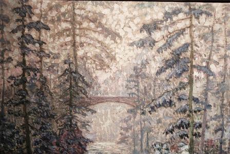 Charles-Marie PECCATTE       : Un pont dans la forêt vosgienne