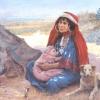Louis FLOT " Femme d'Afrique du Nord et son enfant"