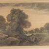 Louis-Alphonse GUERY         :  Paysage animé aux grands arbres