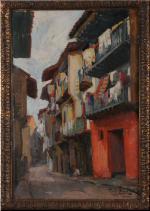 Raoul TONNELIER       :  Rue à Fontarabie - Pays basque