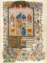 ECOLE LORRAINE du XVème siècle       : Miniature de livre d'heures