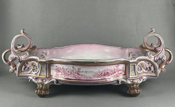 KELLER et GUERIN       :  Jardinière avec signature SCT T KG