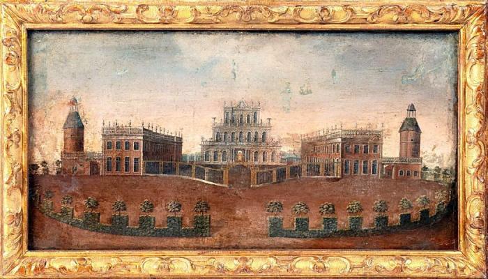 André JOLY       :  Vue du Château de Chanteheux depuis l'entrée
