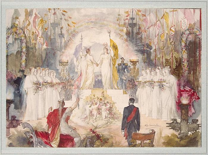 Alphonse MONCHABLON       :  Allégorie de l'alliance Franco-Russe de 1893