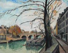 Léon GAUDEAUX  "Paris, la Seine"