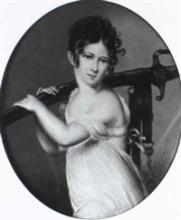 Nicolas-Antoine DUMONT       :  Portrait présumé d'Hortense de Beauharnais